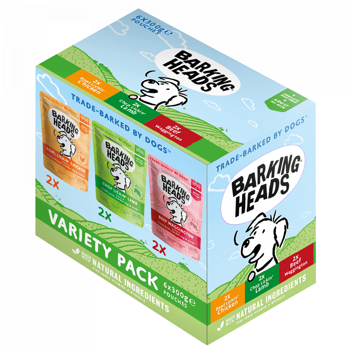 Barking Heads Variety Pack 6 x 300g – Pawfect Supplies Ltd Product Image