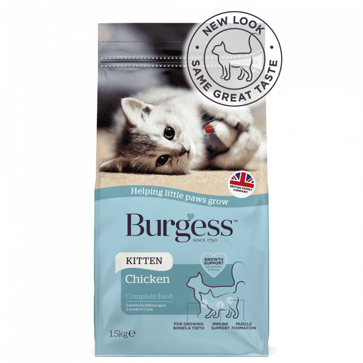Burgess Kitten Chicken 1.5kg – Pawfect Supplies Ltd Product Image