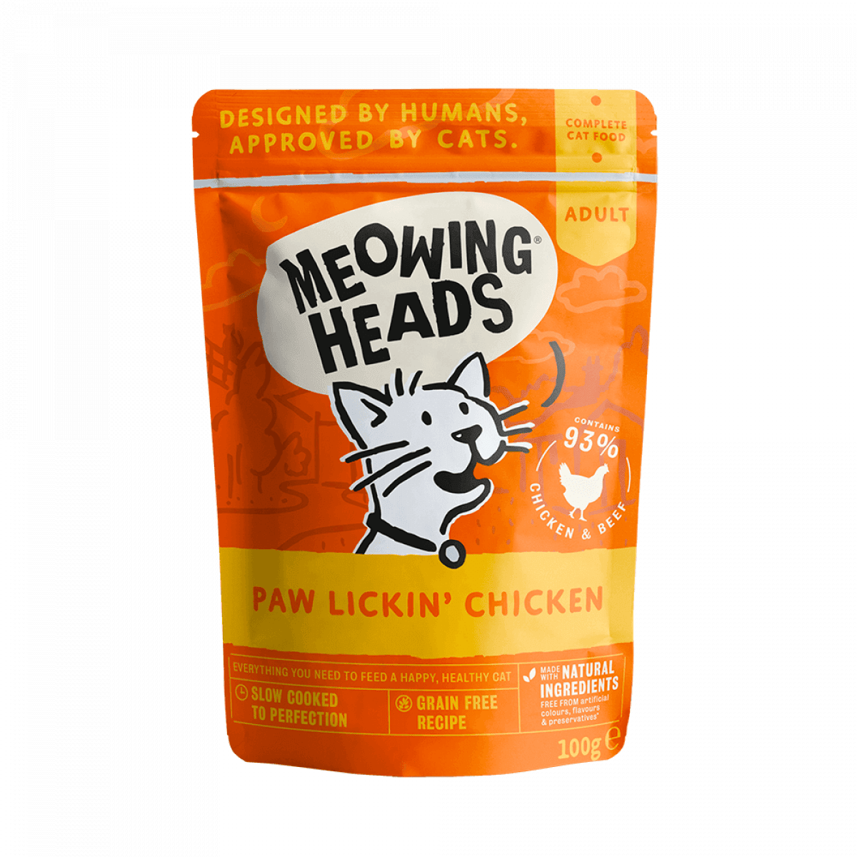 Meowing Heads - Paw Lickin' Chicken 100g Main Image