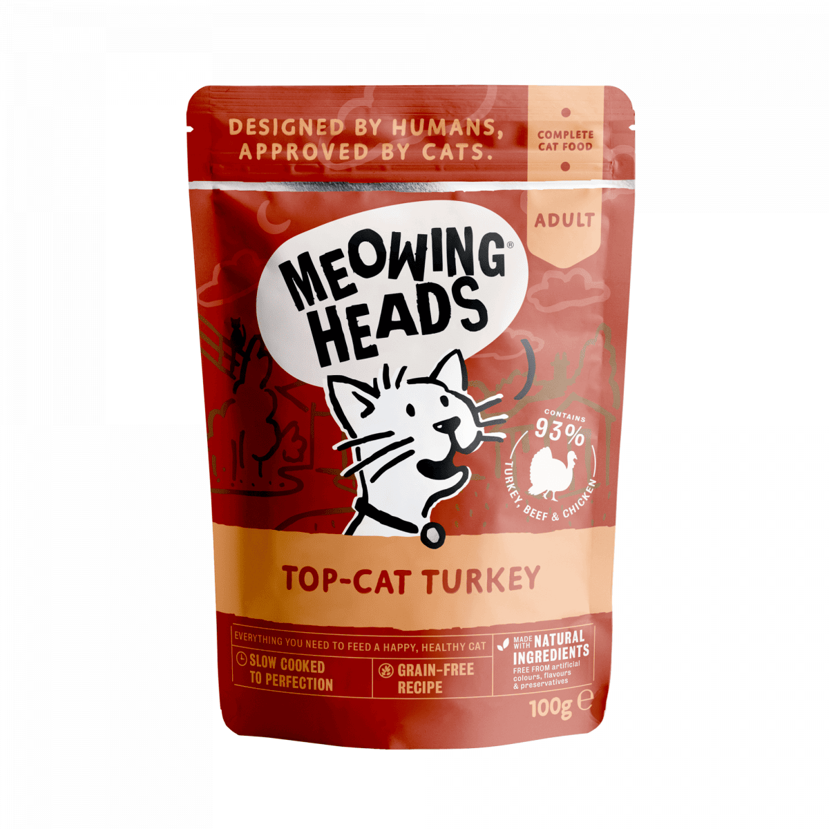 Meowing Heads - Top Cat Turkey 100g Main Image