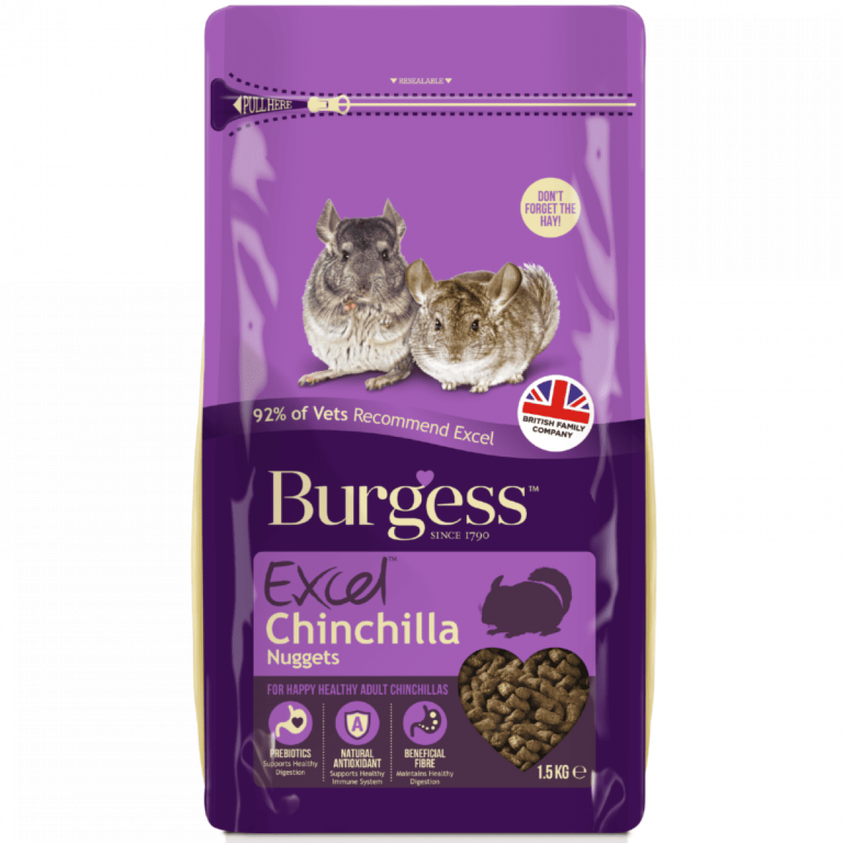 Burgess Excel Chinchilla 1.5kg – Pawfect Supplies Ltd Product Image