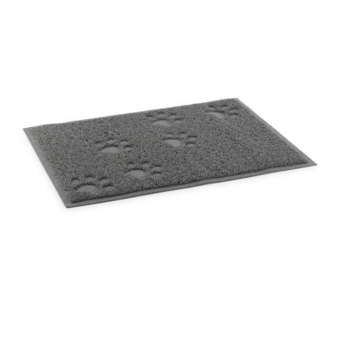 Non-Slip Feeding Mat PawPrint – Grey – Pawfect Supplies Ltd Product Image