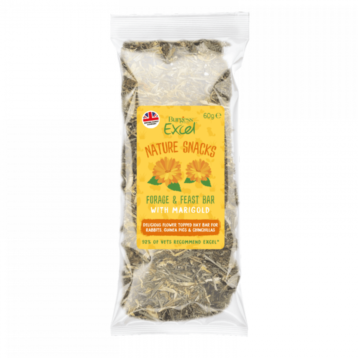 Burgess Excel – Forage & Feast Hay Bar with Marigold 60g – Pawfect Supplies Ltd Product Image