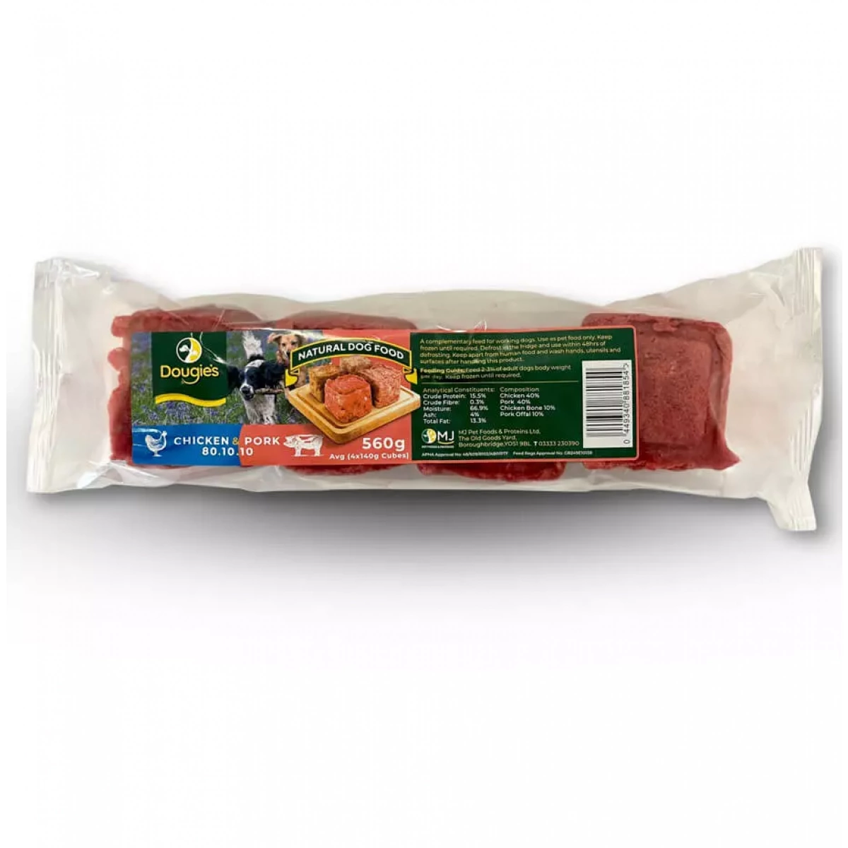 Dougie’s 80/10/10 – Chicken & Pork 140g – Pawfect Supplies Ltd Product Image