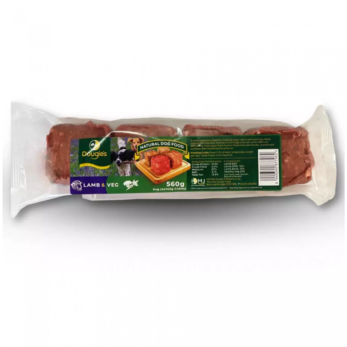 Dougie’s 80/20 – Lamb with Veg 140g – Pawfect Supplies Ltd Product Image