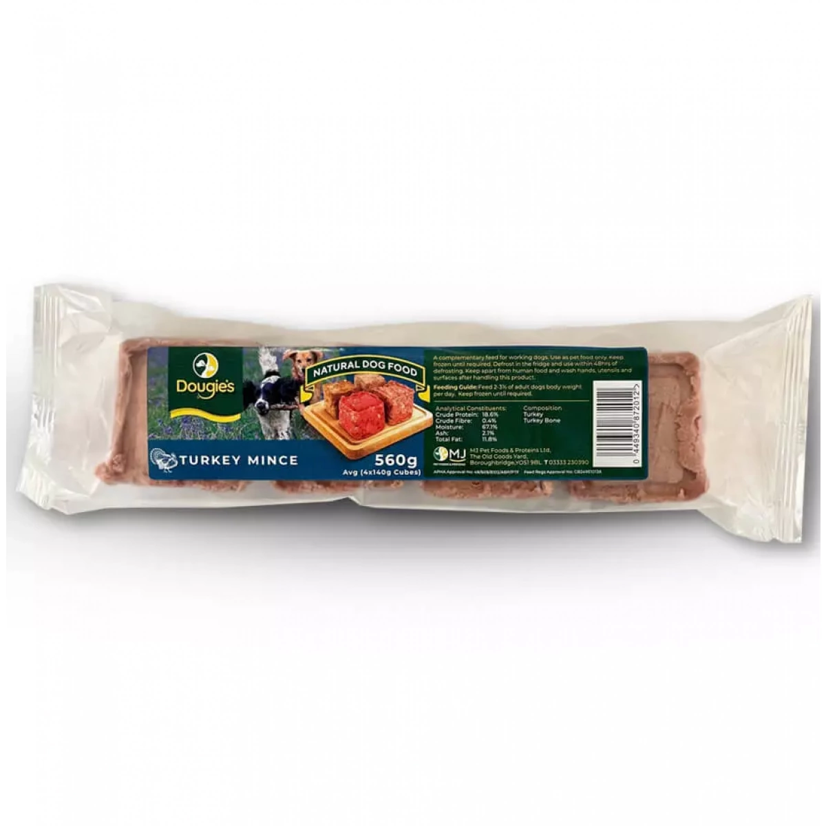 Dougie’s – Turkey Mince 140g – Pawfect Supplies Ltd Product Image