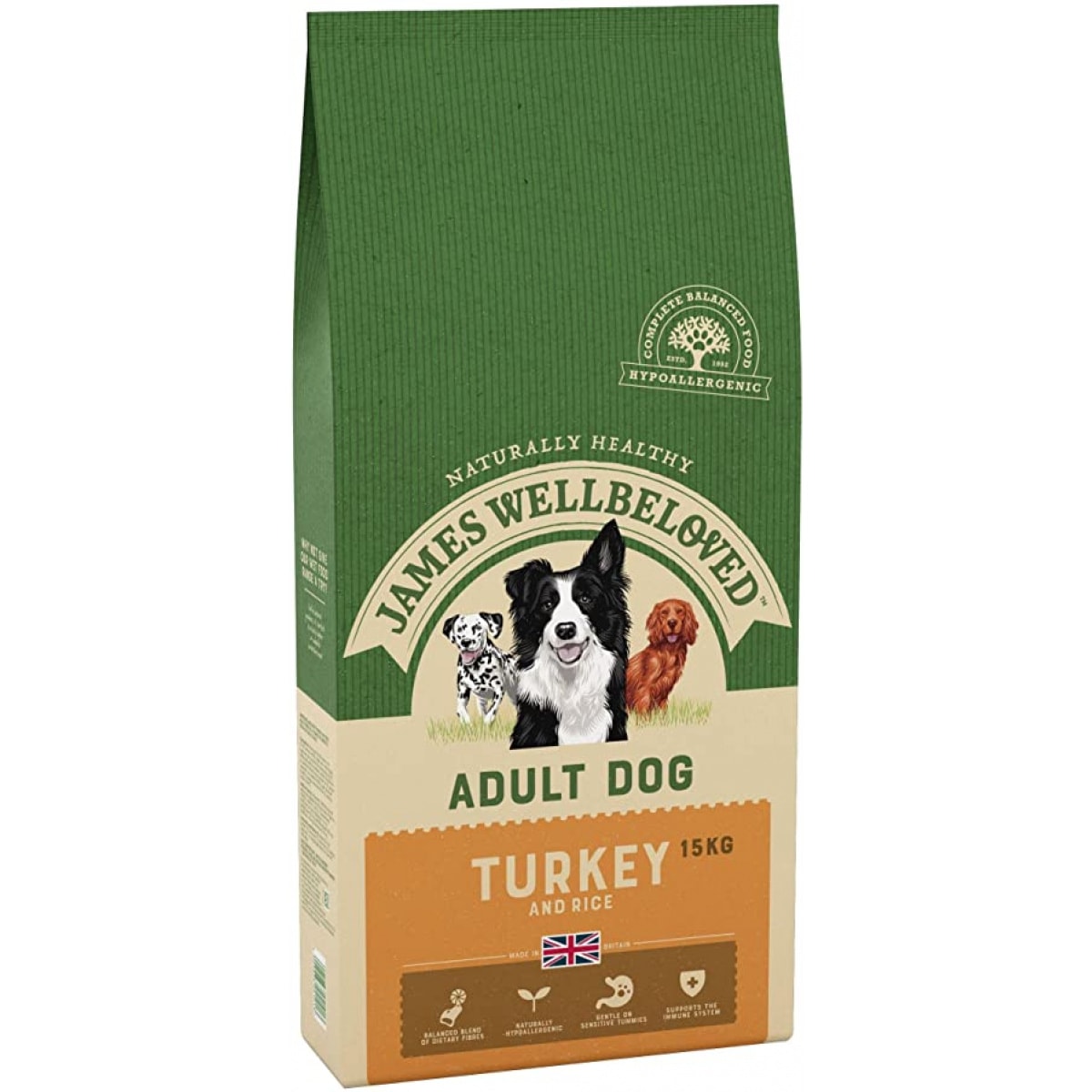 James Wellbeloved – Turkey Adult 15kg – Pawfect Supplies Ltd Product Image