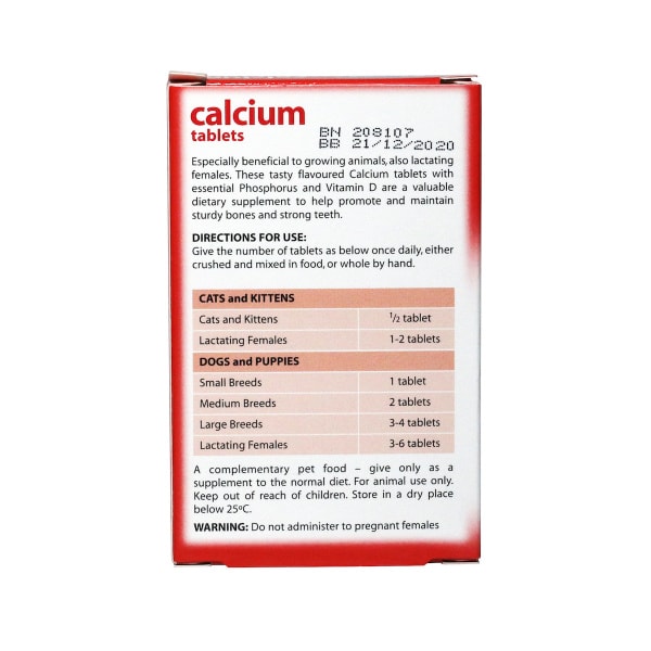 Calcium Tablets 40 Tablets – Pawfect Supplies Ltd Product Image