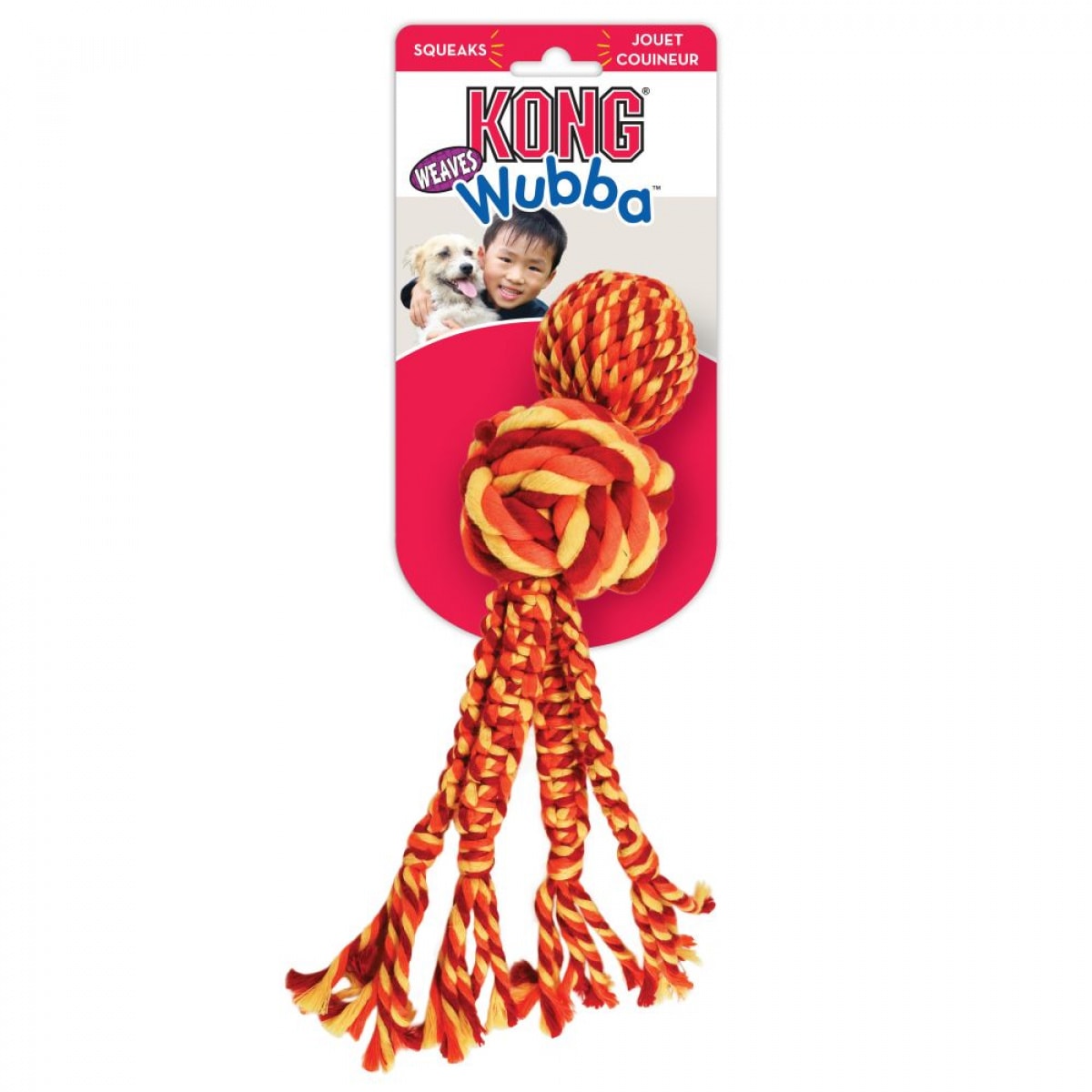 Kong Wubba Weaves with Rope – Small – Pawfect Supplies Ltd Product Image
