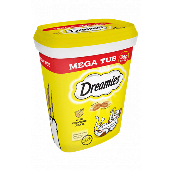 Dreamies Mega Tub – Chicken 350g – Pawfect Supplies Ltd Product Image