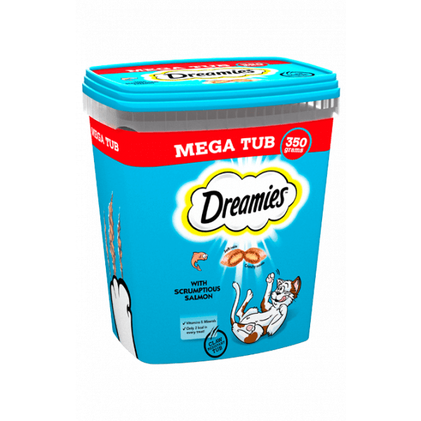 Dreamies Mega Tub – Tuna 350g – Pawfect Supplies Ltd Product Image