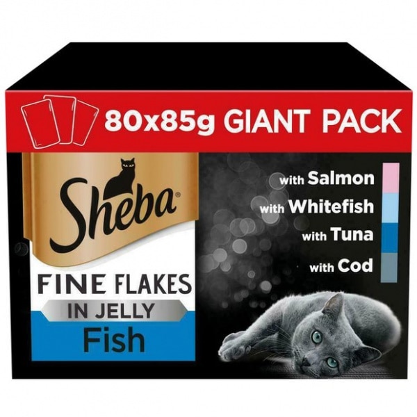 Sheba Fine Flakes Poultry in Jelly 80 x 85g – Pawfect Supplies Ltd Product Image