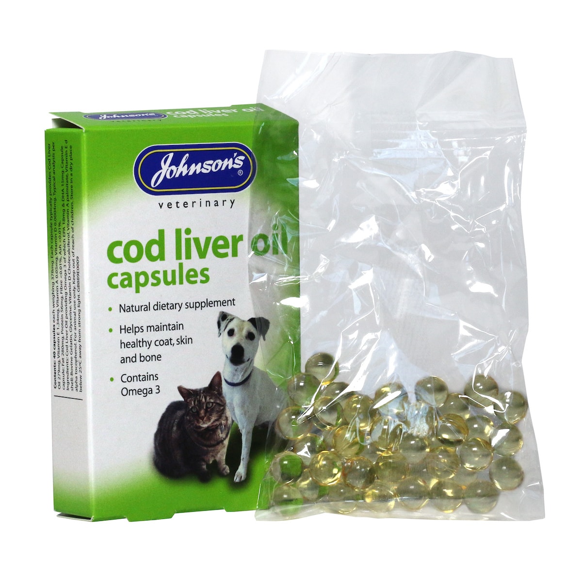 Johnson’s Cod Liver Oil Capsules 40 Capsules – Pawfect Supplies Ltd Product Image