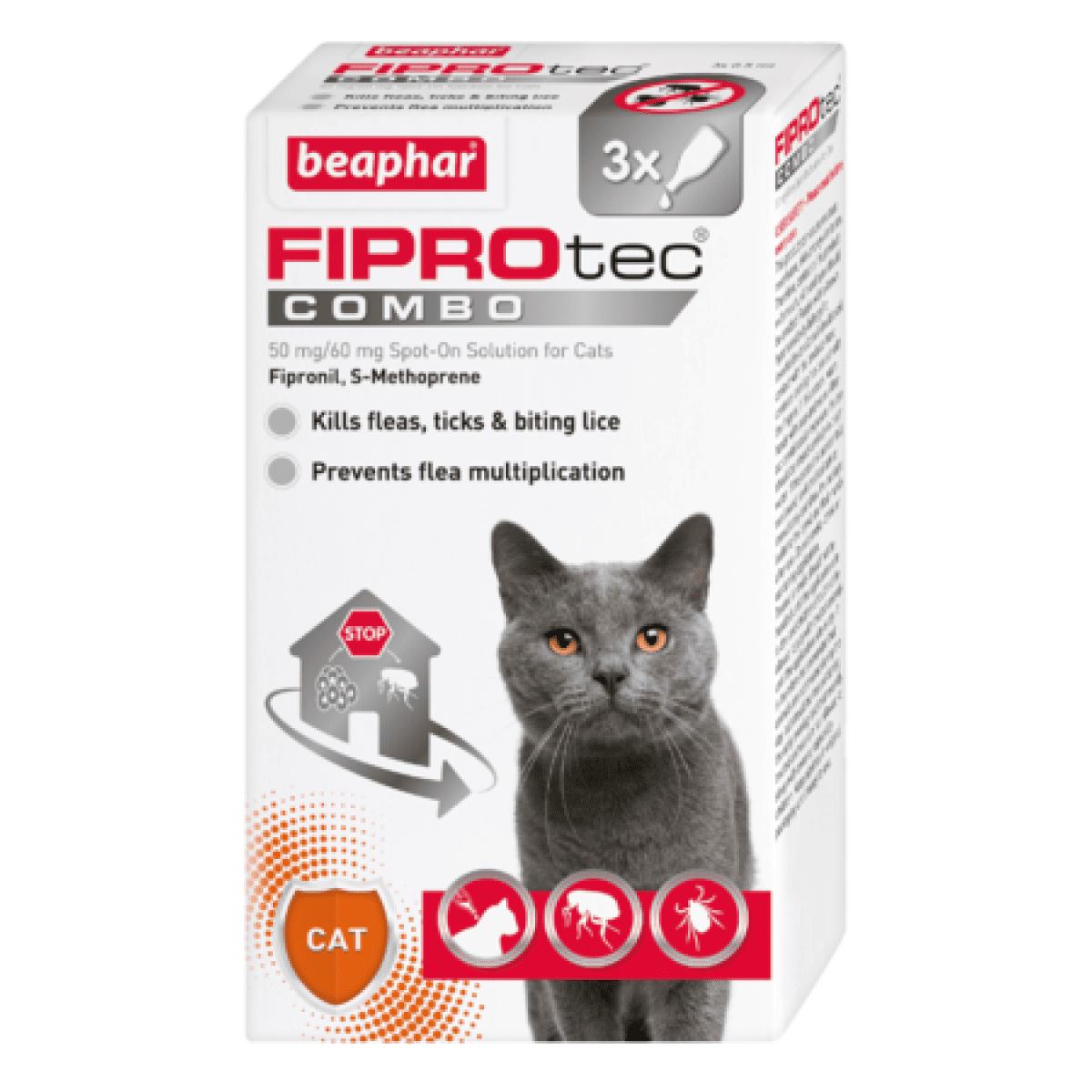 Beaphar – FIPROtec Combo Cats x 3 – Pawfect Supplies Ltd Product Image