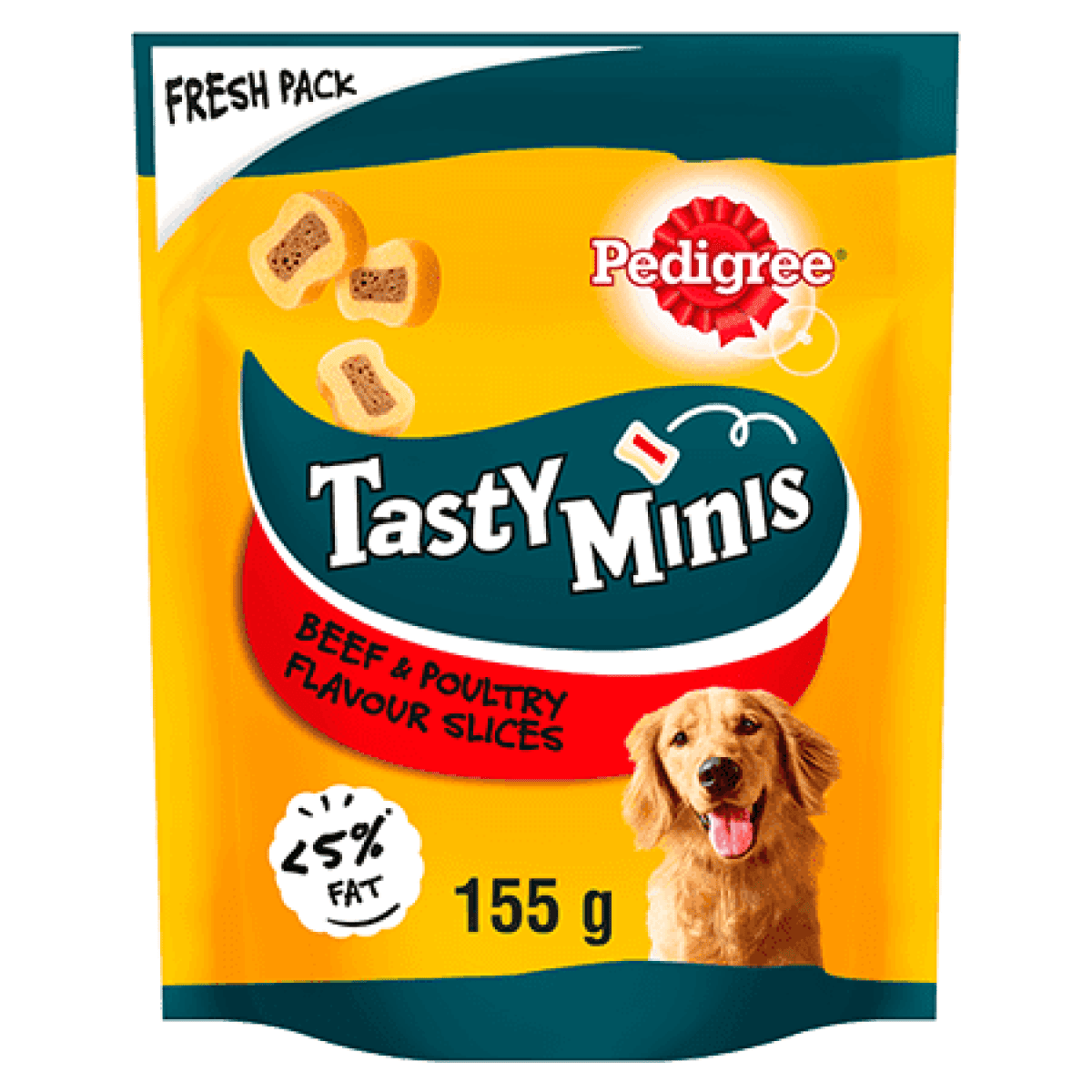 Pedigree Tasty Minis Beef & Poultry Slices 155g – Pawfect Supplies Ltd Product Image