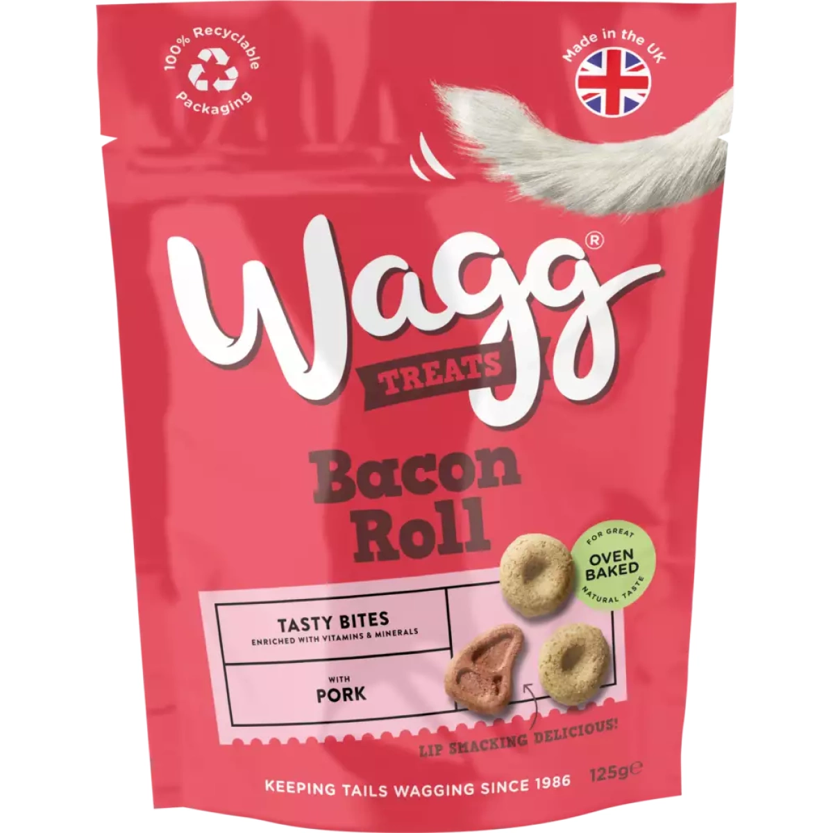 Wagg Dog Treats - Bacon Roll 125g Main Image