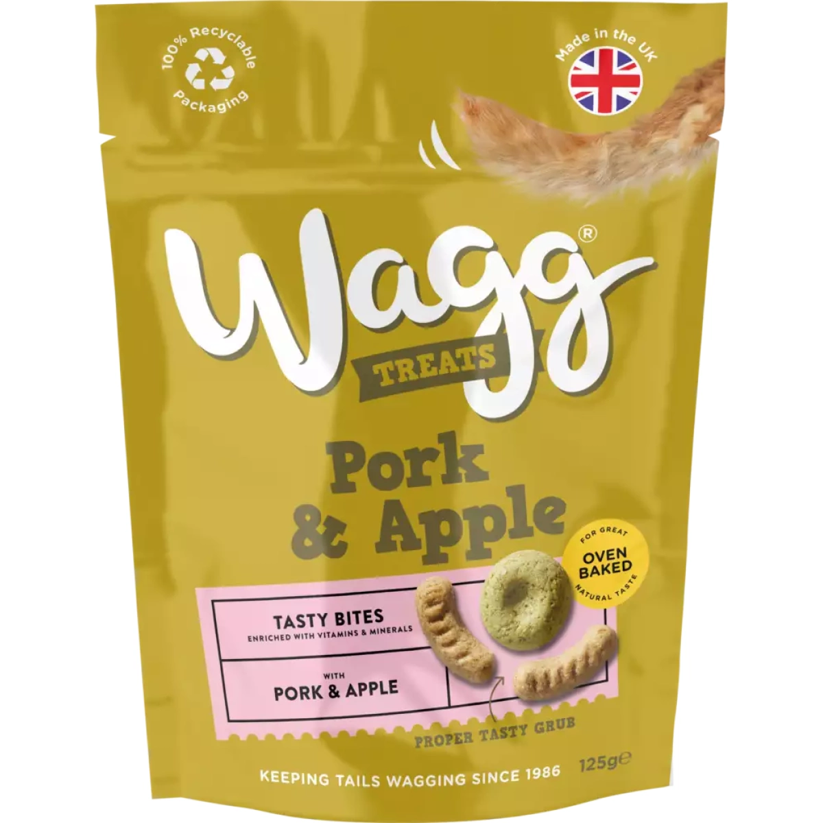 Wagg Dog Treats - Pork & Apple 125g Main Image