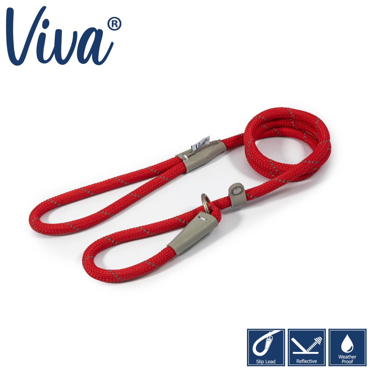 Viva Rope Slip Lead 30kg – 1.2m x 10mm – Pawfect Supplies Ltd Product Image