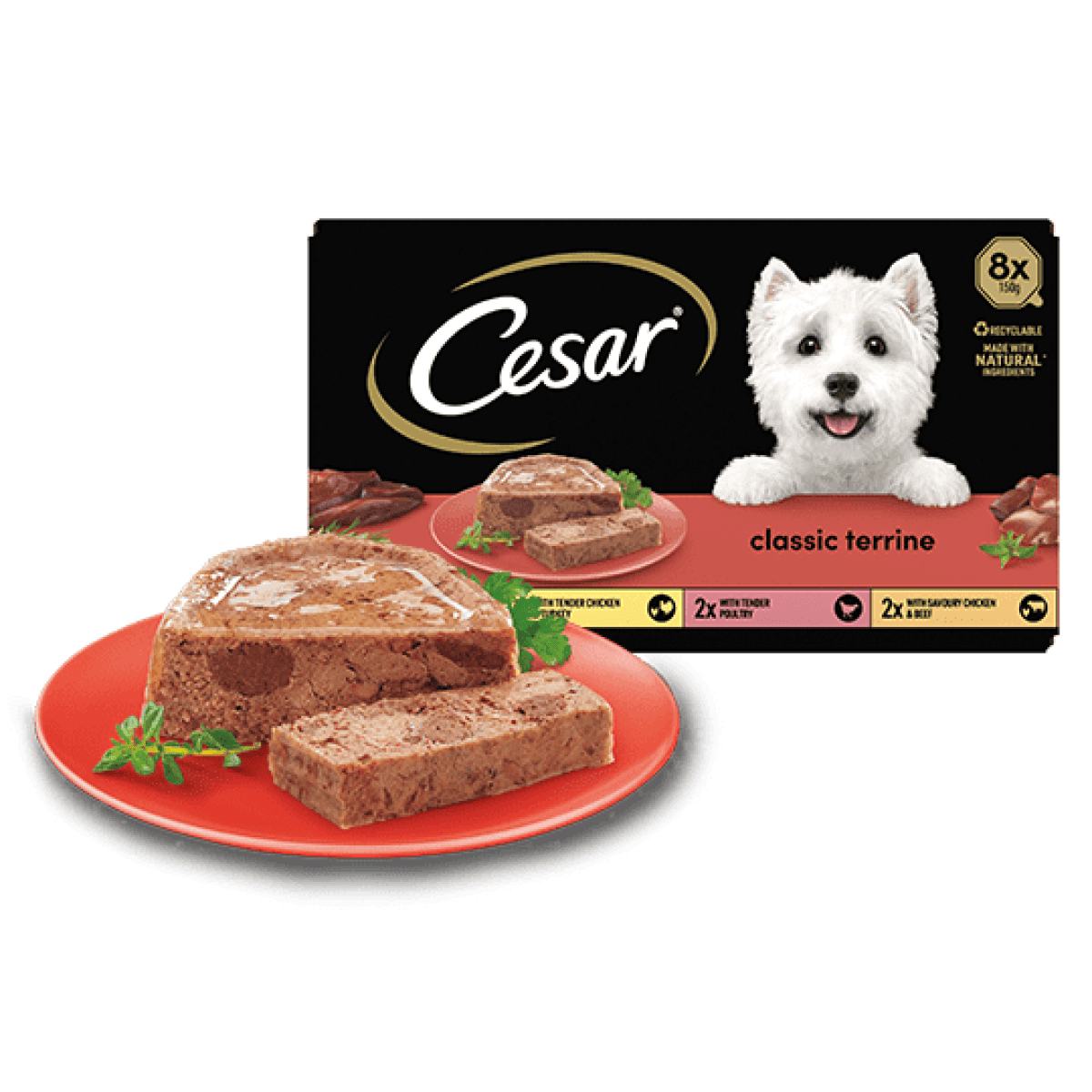 Cesar Classic Terrine Mixed Variety 8 x 150g – Pawfect Supplies Ltd Product Image