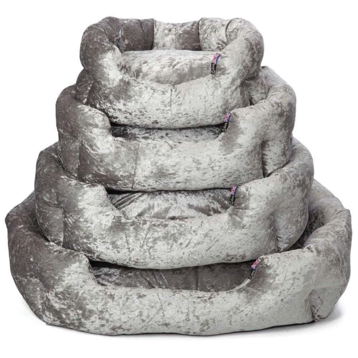 Bellagio Dog Bed - Crushed Silver Main Image