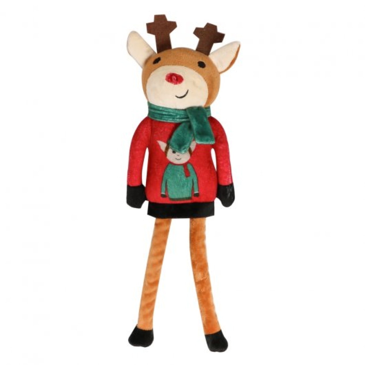 Festive Reindeer Plush Toy With Rope Legs Main Image
