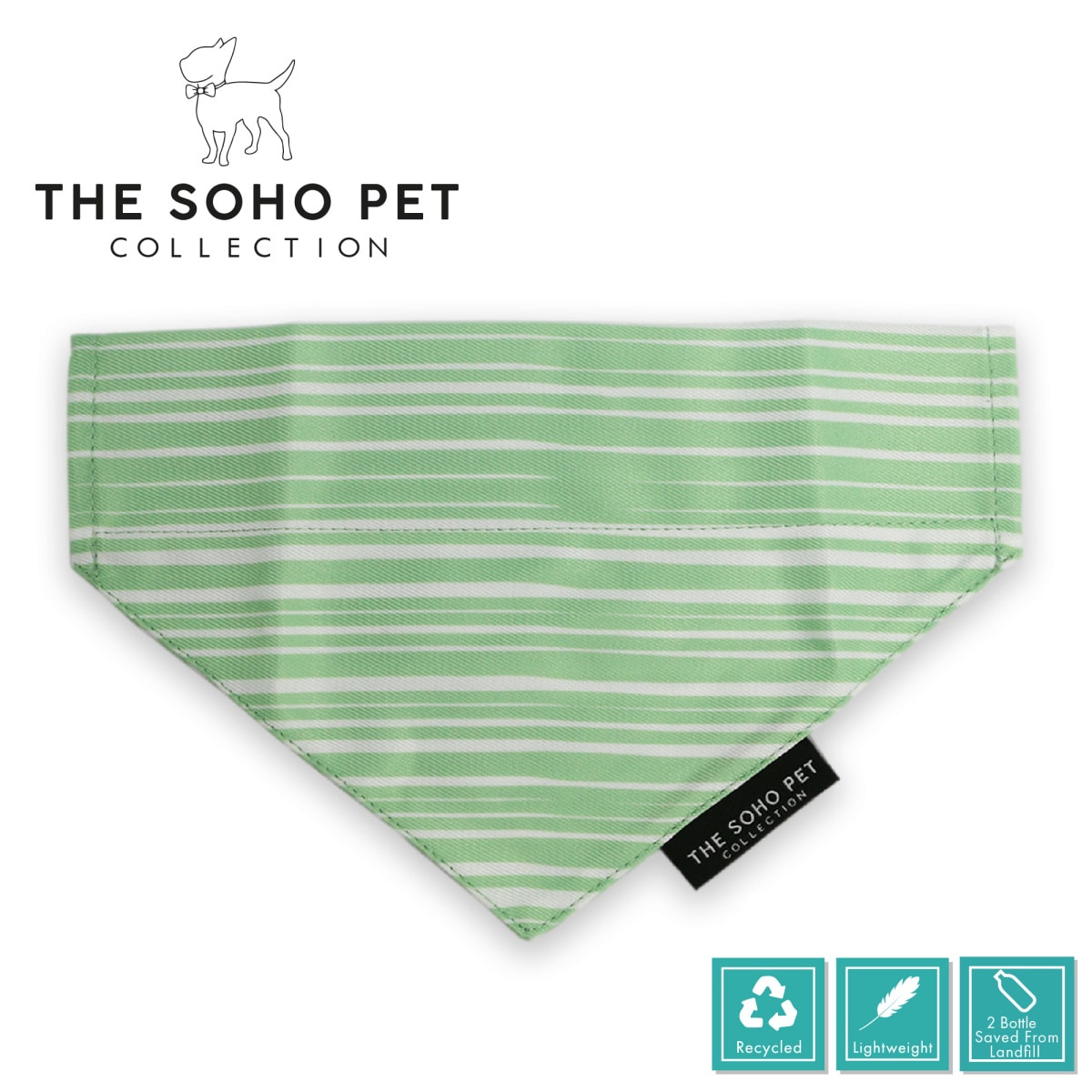 Soho Collection - Stripe / Leaf Bandana Main Image