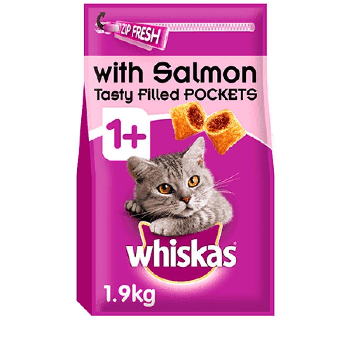 Whiskas Dry Food Adult 1+ Salmon 1.9kg Main Image