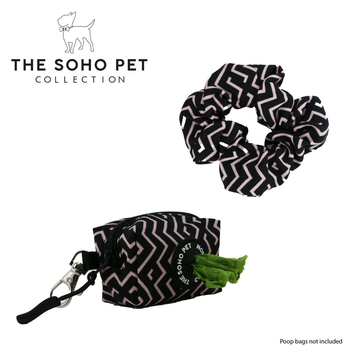 Soho Collection - Zig Zag Poop Bag & Scrunchie Main Image