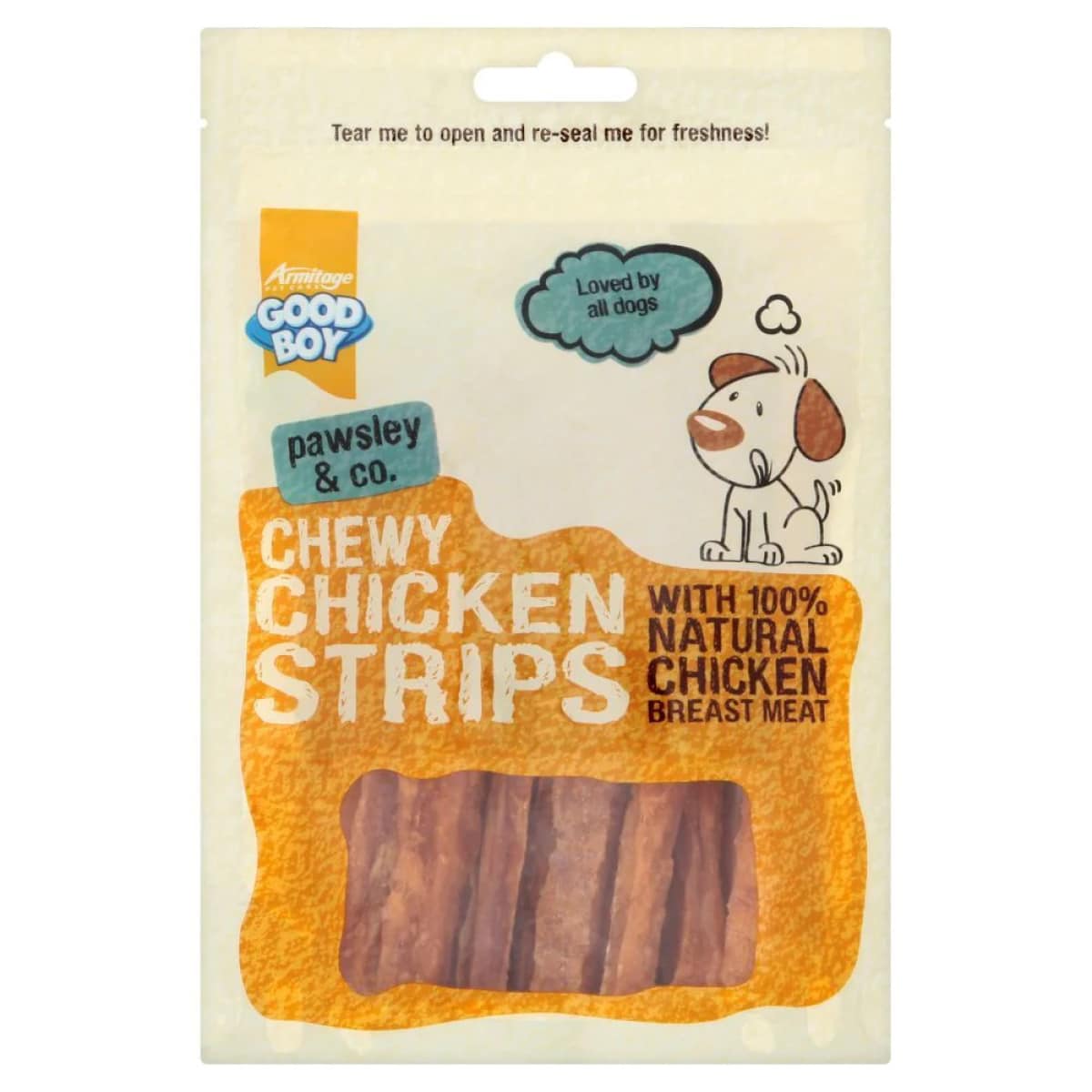 Good Boy Chewy Chicken Strips 100g Main Image