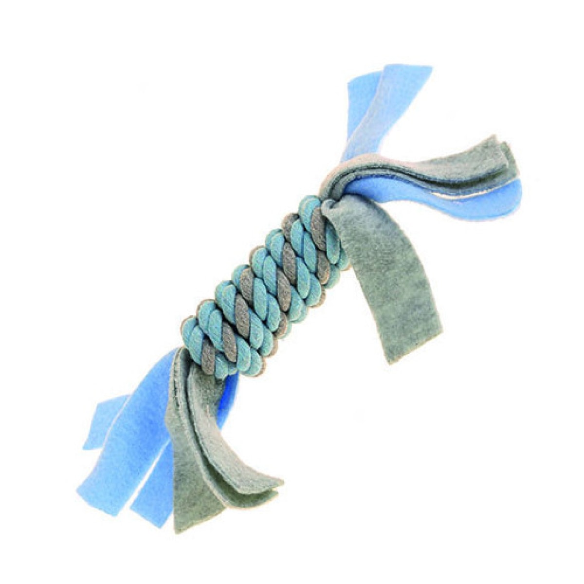 Little Rascals Fleecy Rope Coil Tugger - Blue Main Image