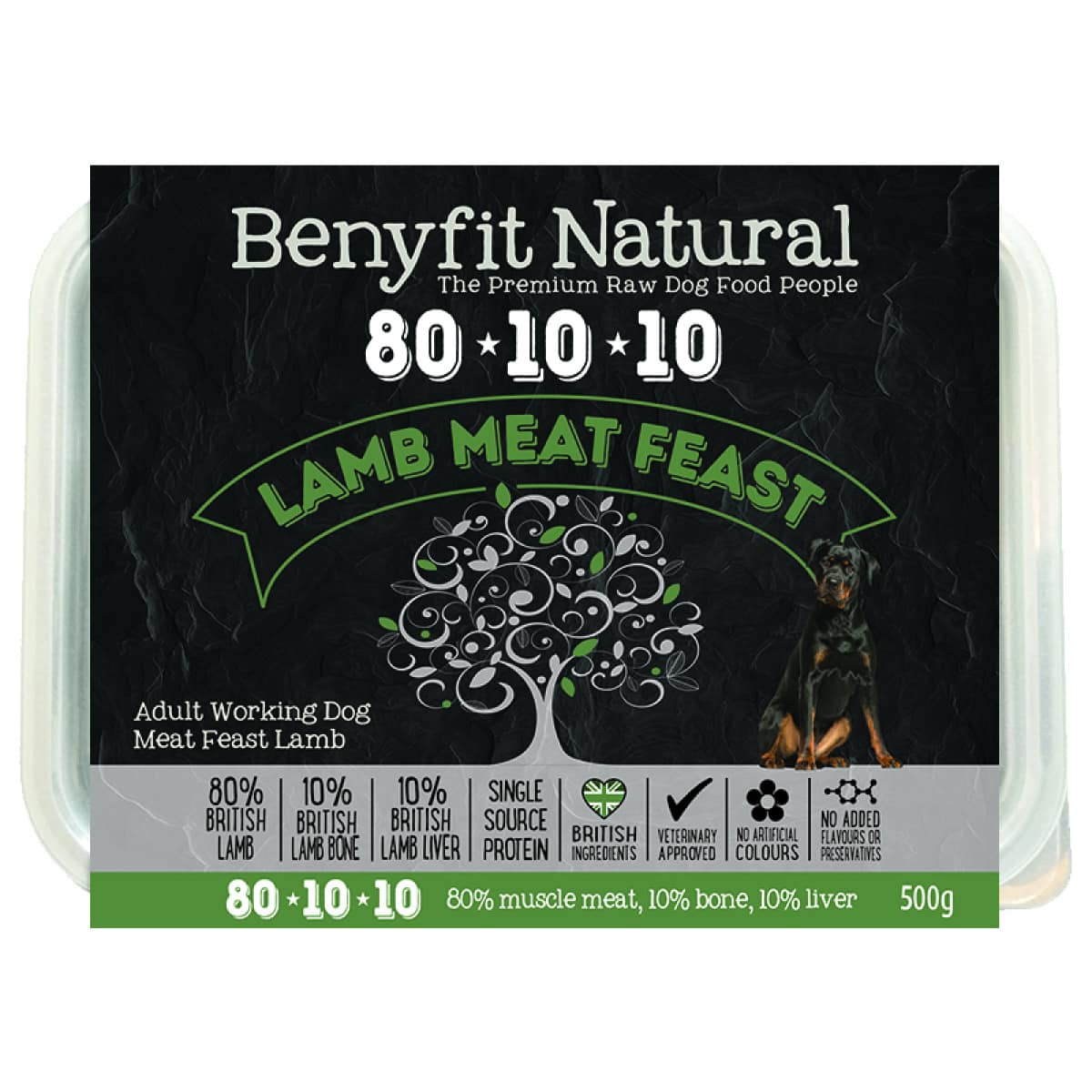 Benyfit Natural 80/10/10 - Lamb Meat Feast 500g Main Image