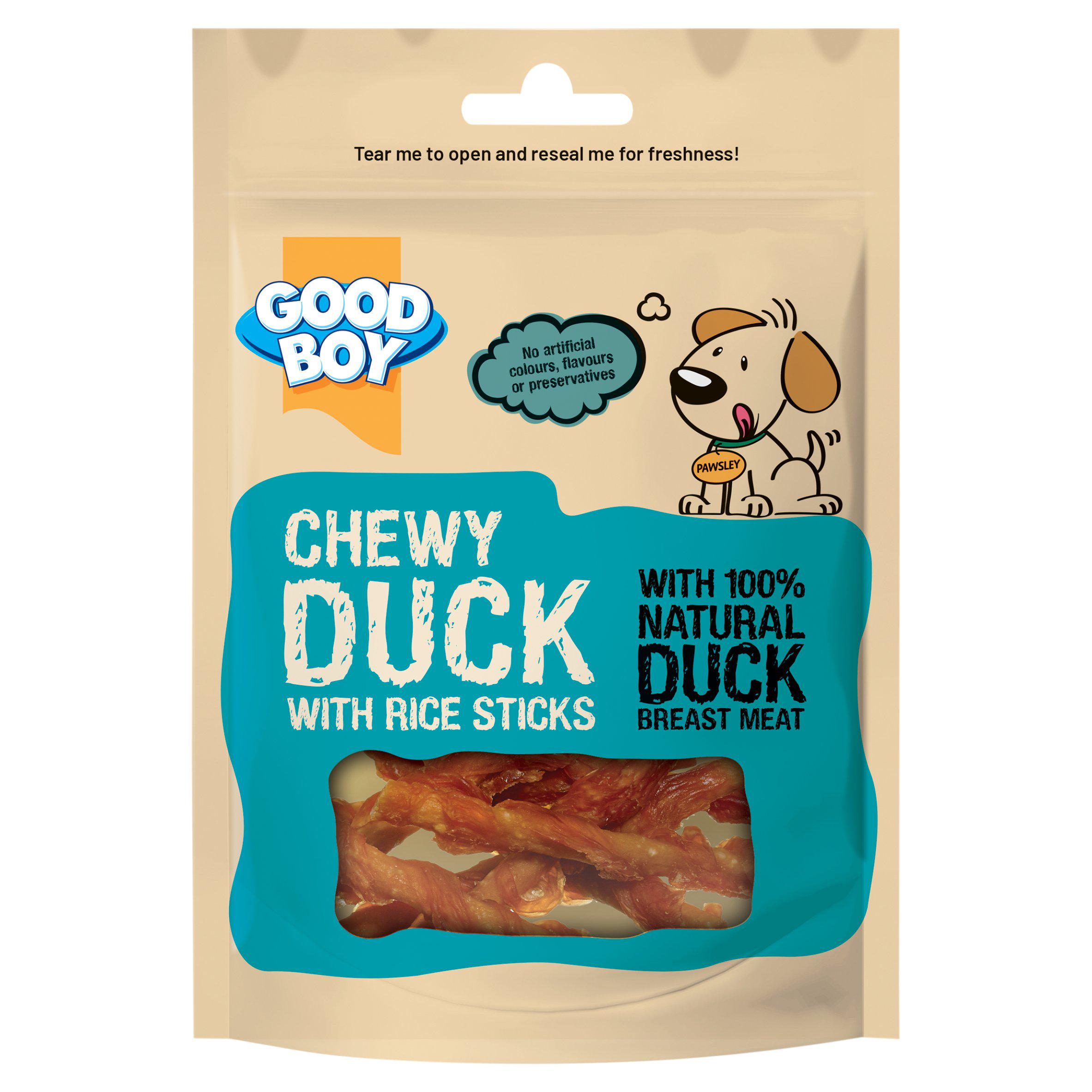2365x2365 Good Boy Chewy Duck with Rice Sticks 70g - Image 1
