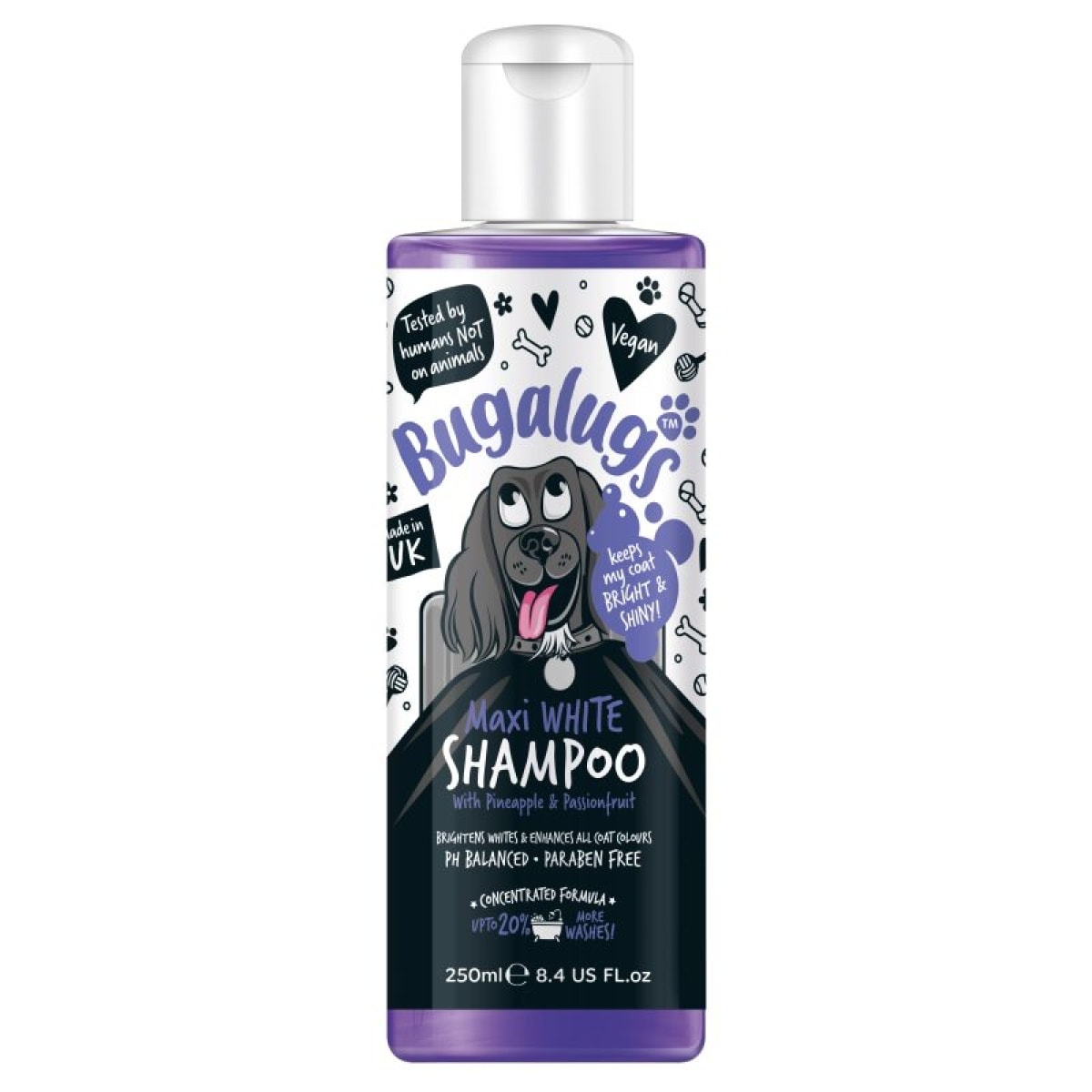 Bugalugs - Maxi White Shampoo 250ml Main Image