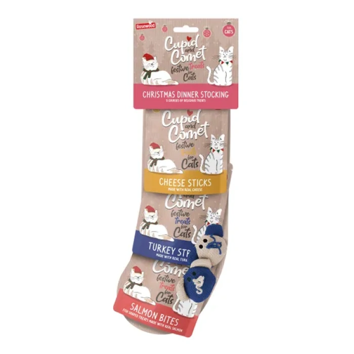 Rosewood Cat Christmas Dinner Stocking Main Image