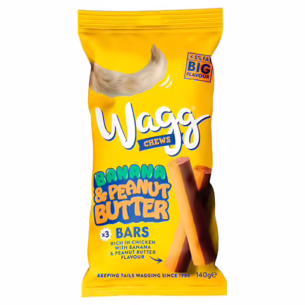 Wagg Chews - Banana & Peanut Butter Bars 140g