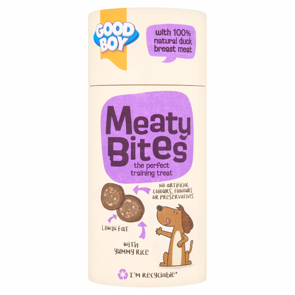 5079fab9-5529-4513-a9e0-795444fe5490_116832378 Good Boy Meaty Bites - Duck & Rice 70g - Image 1