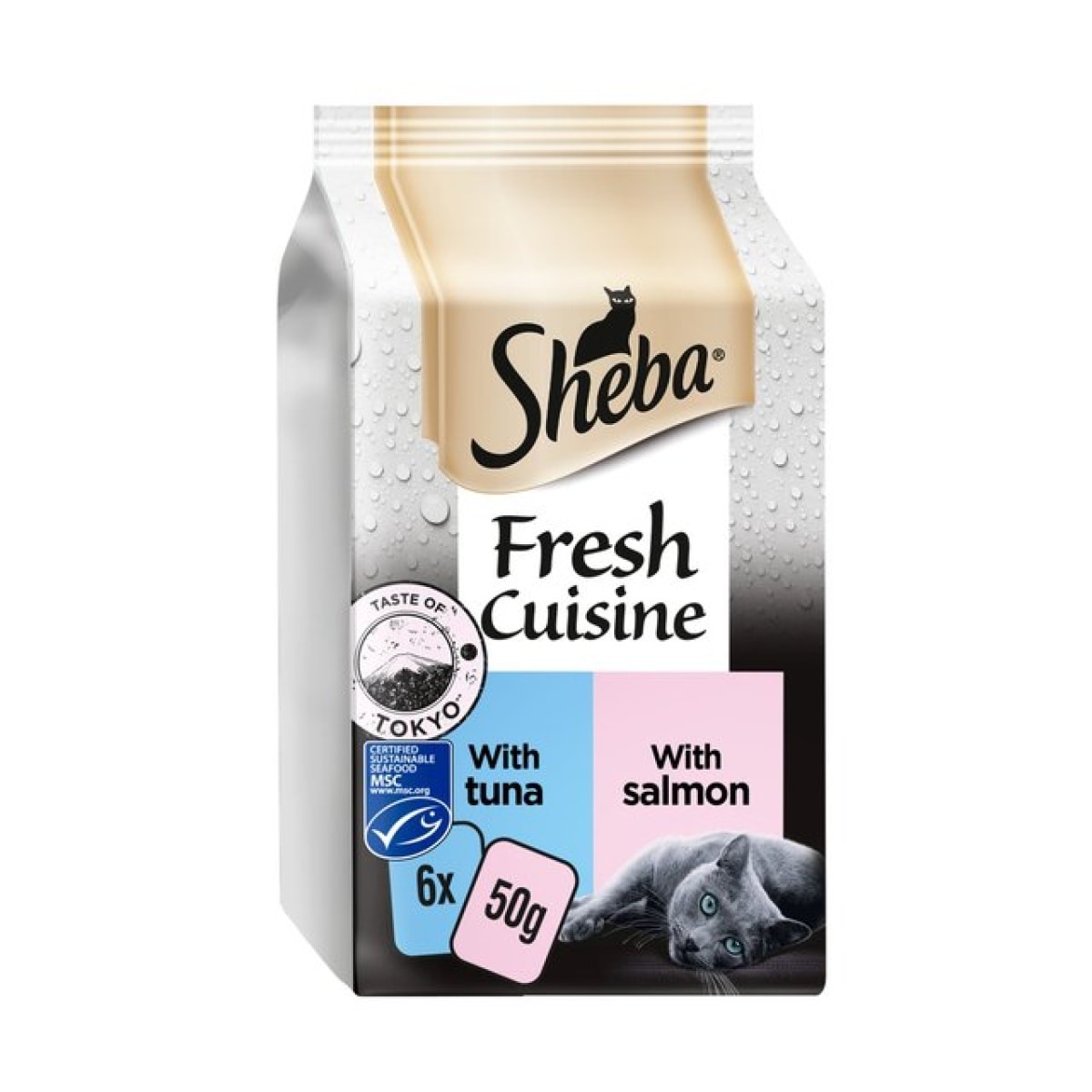 Sheba Fresh Cuisine in Gravy with Salmon & with Tuna 6 x 50g Main Image