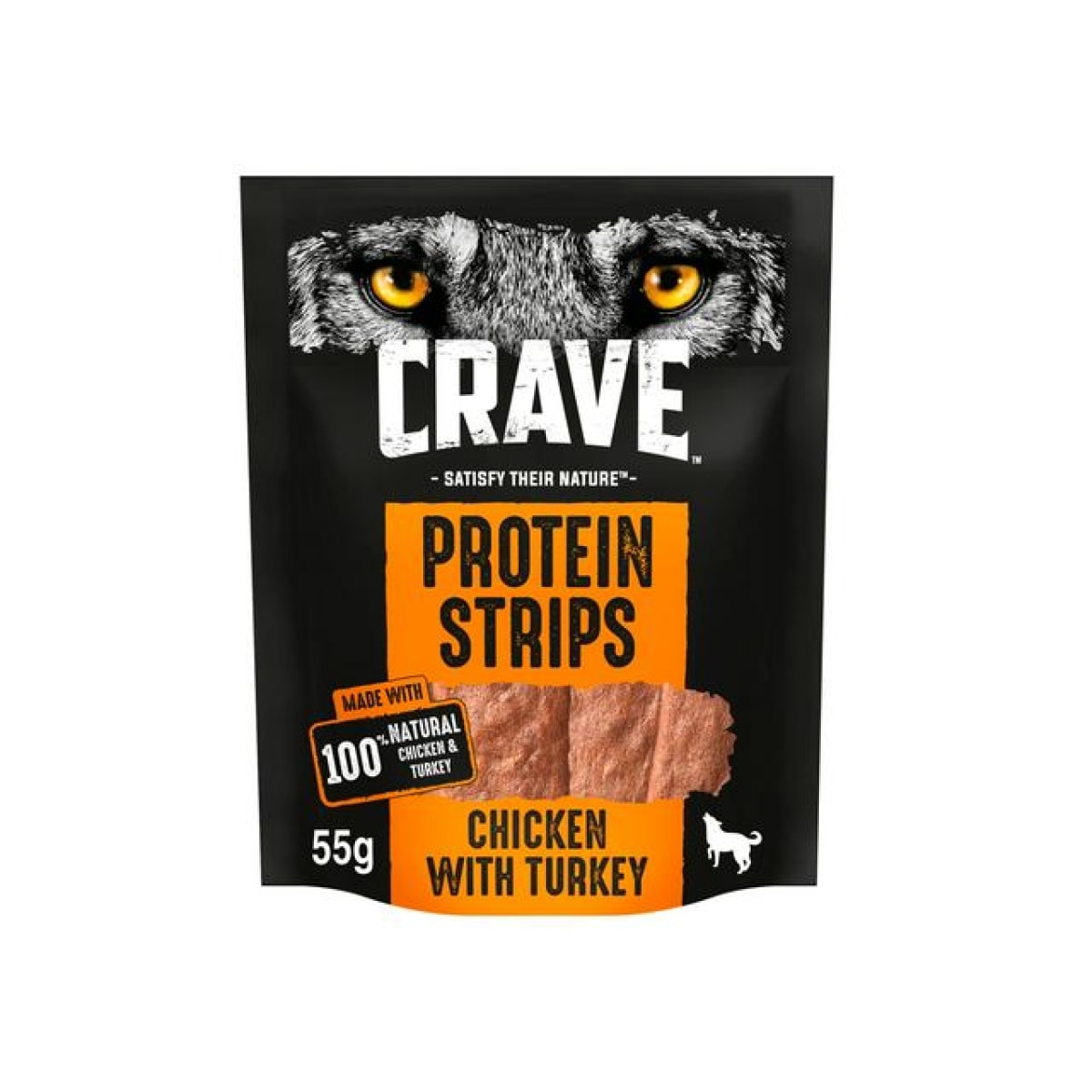 Crave Protein Strips Chicken & Turkey 55g Main Image