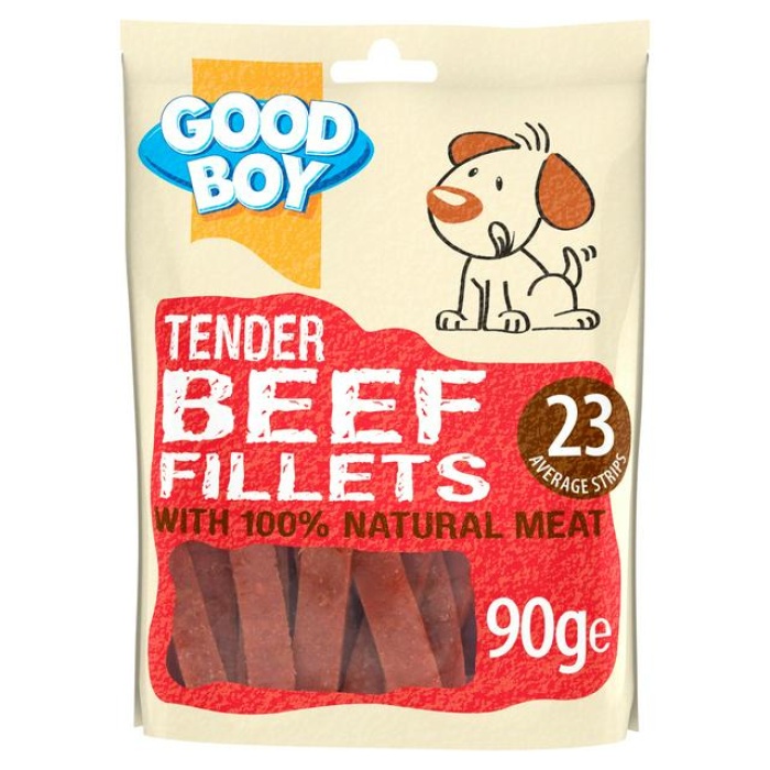 Good Boy Tender Beef Fillets 90g Main Image