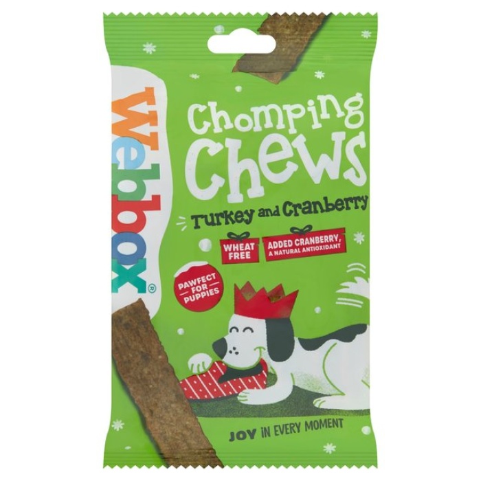 Webbox Festive Chomping Chews - Cranberry & Turkey 150g Main Image