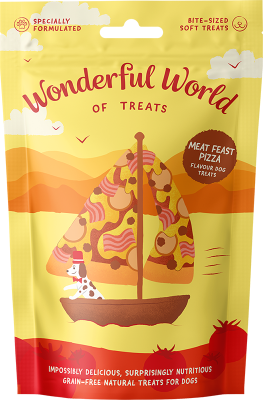 663099f3b281cc624077e462_WWOT_Pizza_Meat Wonderful World of Treats 50g - Meat Feast Pizza - Image 1