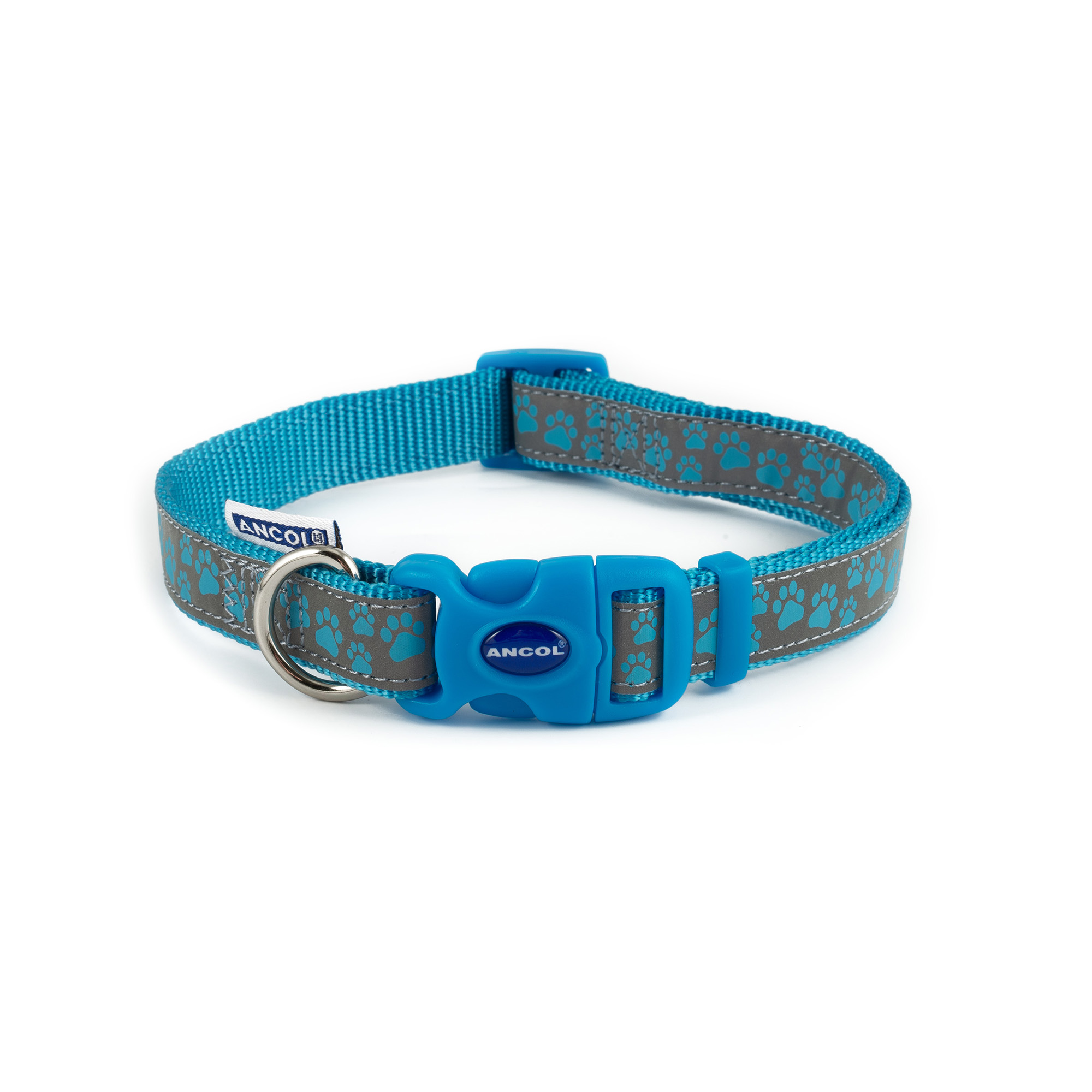 685140-1 Ancol Reflective Paw Collar - Blue - Image 1