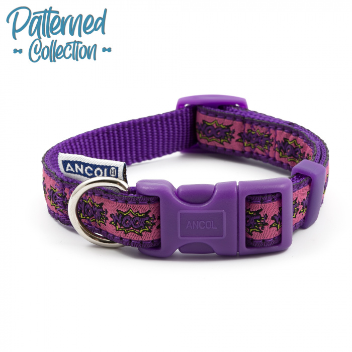 Ancol Pink Ink Woof Collar Main Image