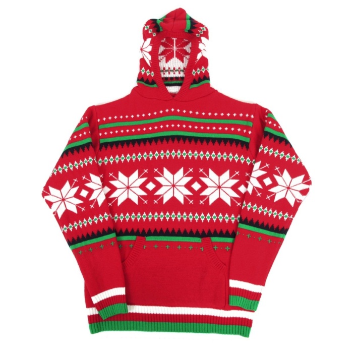 Red Snowflake Human Hood Jumper - Large Main Image