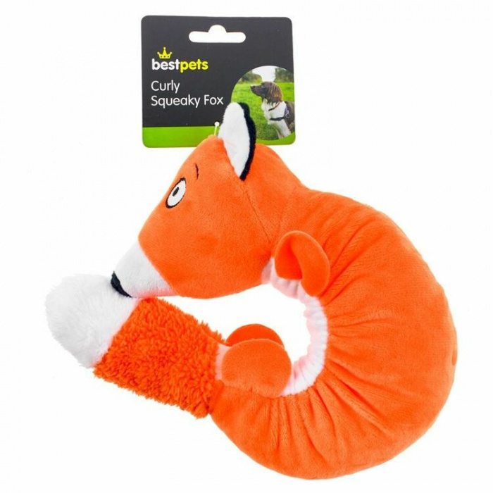 Bestpets Curly Squeaky Fox Main Image