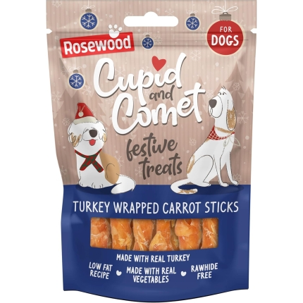 Rosewood Cupid & Comet - Turkey wrapped Carrot Sticks 100g