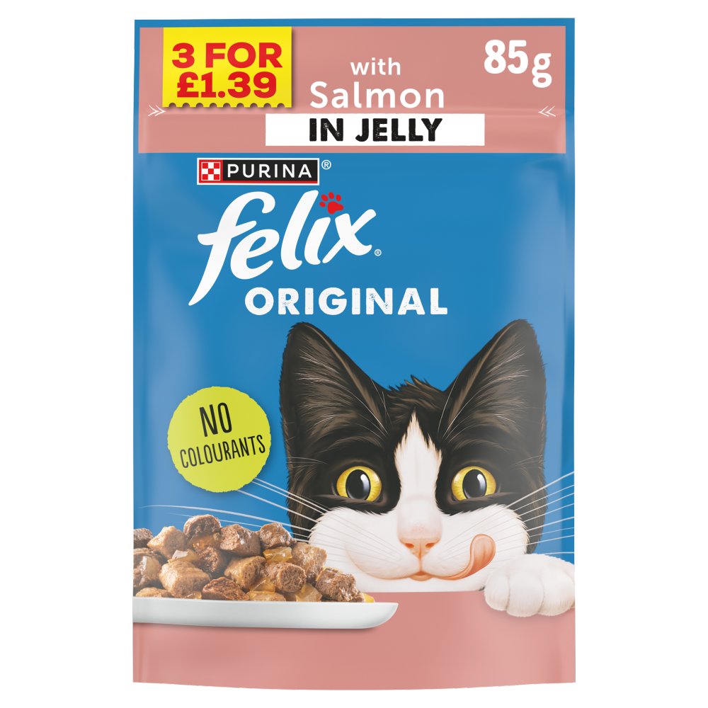 8445291037106 Felix Original Salmon in Jelly 85g - Image 1