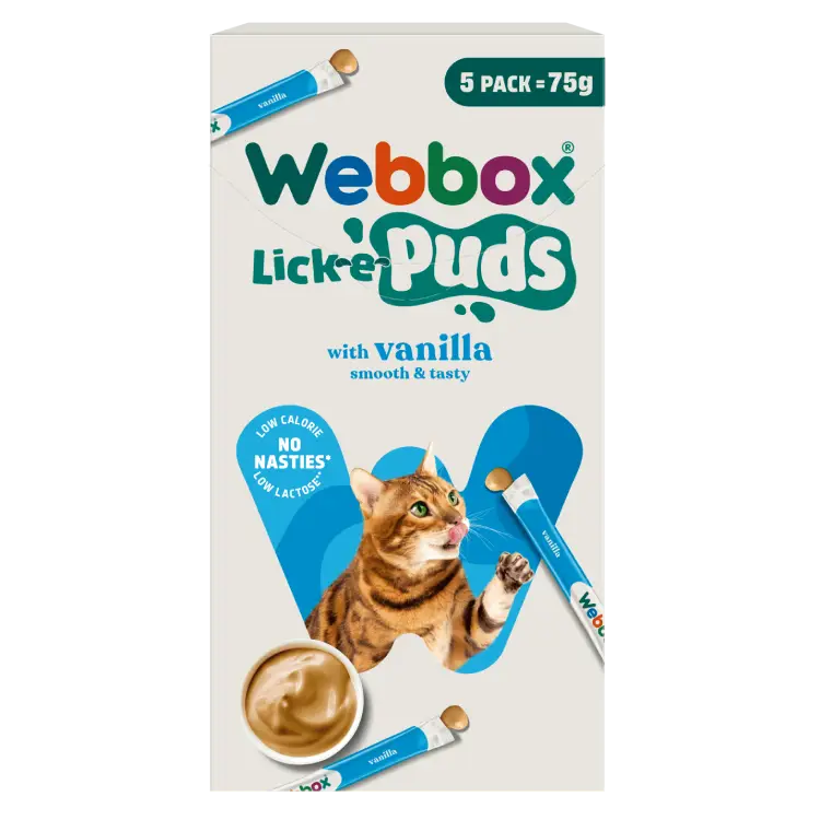 A73752-WBX-LeP-Vanilla-5pk-Carton-002527-STD-1568x1568-1 Webbox Lick-e-Puds with Vanilla 75g - Image 1