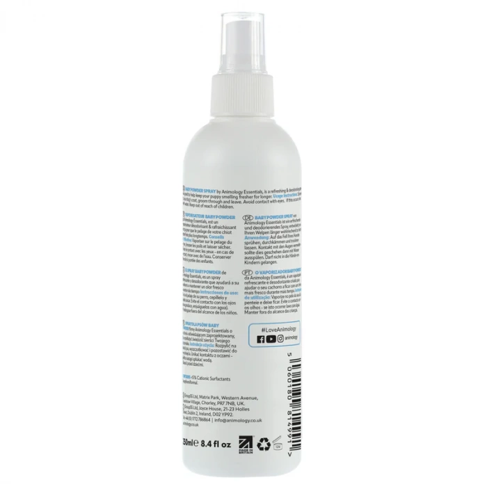 Animology Essential - Baby Powder Fragrance Spray 250ml Main Image