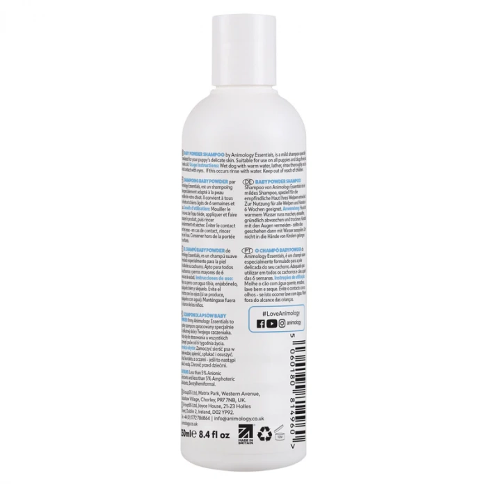 Animology Essential - Baby Powder Shampoo 250ml Main Image